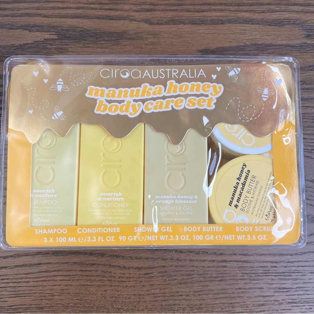 CIROA Australia NEW Manuka Honey Body Care Set (5) Shamp/Cond Body Scrub/Butter